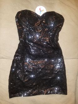 Black Sequin Dress