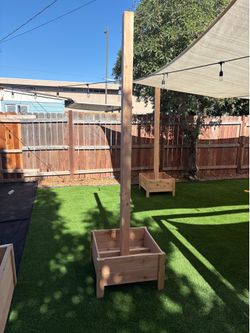 String Light Planters | Planter with Post