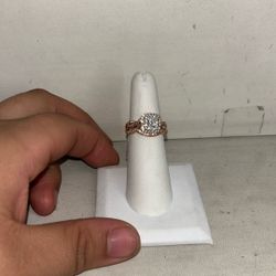 Engagement Cluster Rose Gold Ring