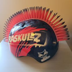 Raskullz Hawk Mohawk Black Bike Helmet, Child 5+ (50-54cm)