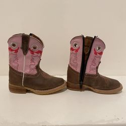 Pink and Brown Cowgirl Boots