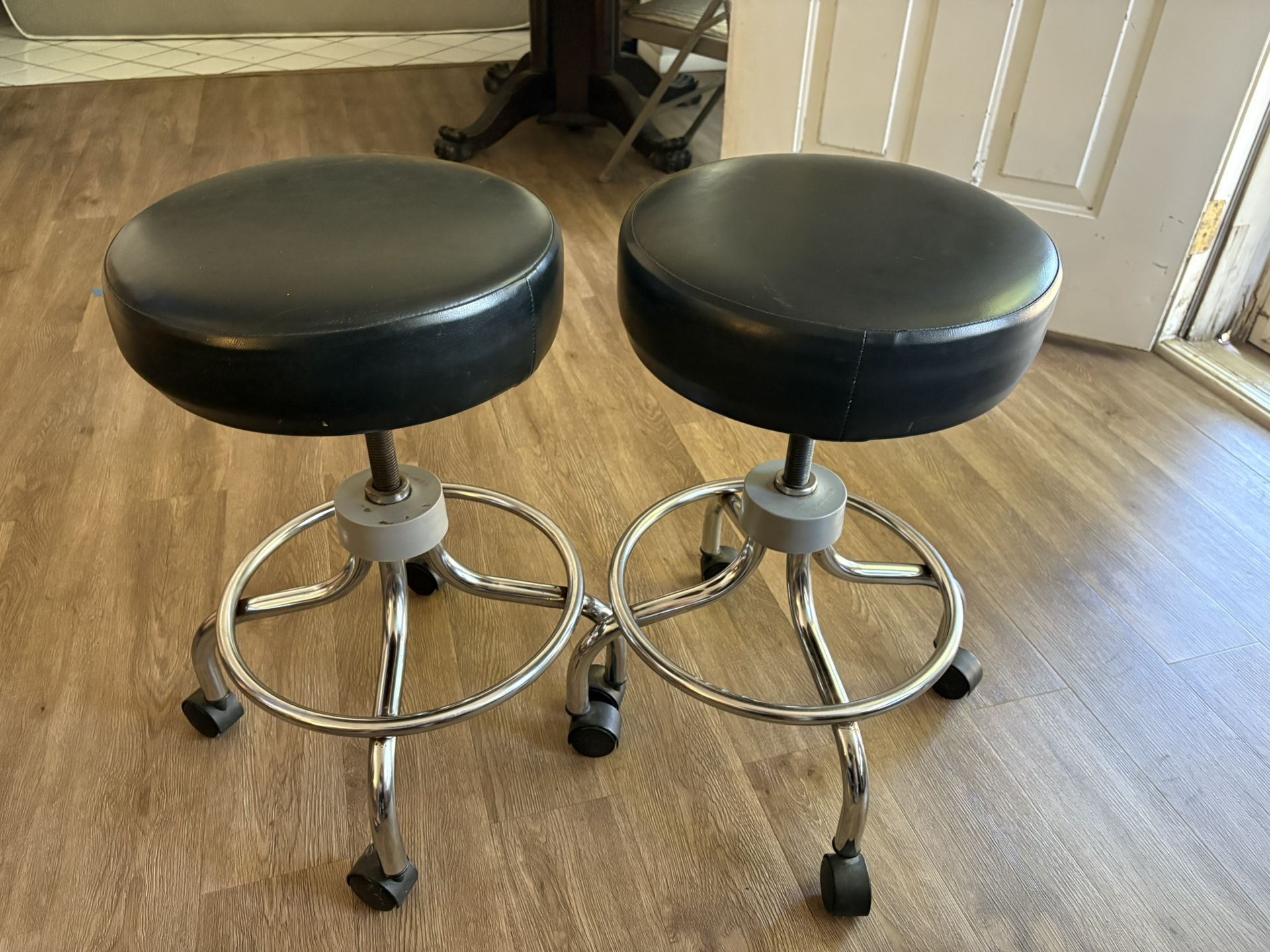 Spinning  Chrome Stools 