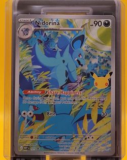 Pokemon Nidorina 30th Anniversary Celebration Black Star ETB Promo 101, NM