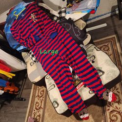 Large Sock Monkey Striped Adult Onesie Large