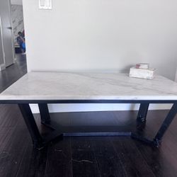 Marble And Wood Coffee Table
