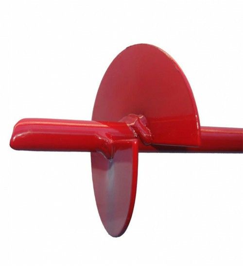 (3 PCS) MTB 48" AUGER EARTH ANCHOR 6" W HELIX, 18MM ROD, PAINTED RED, GUYING TENTS FENCING CANOPIES, PACK OF 3