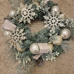 Holiday Wreath With Snowflakes