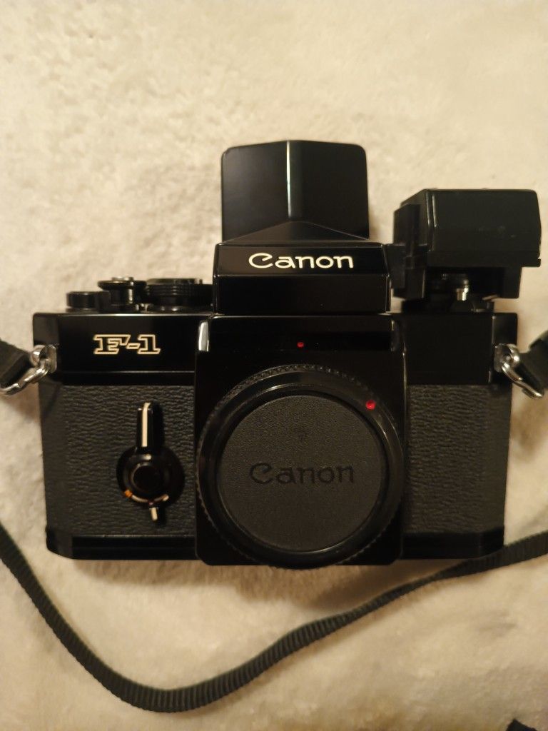 Canon Camera Model F1N And Flash, Beautiful Condition 1976