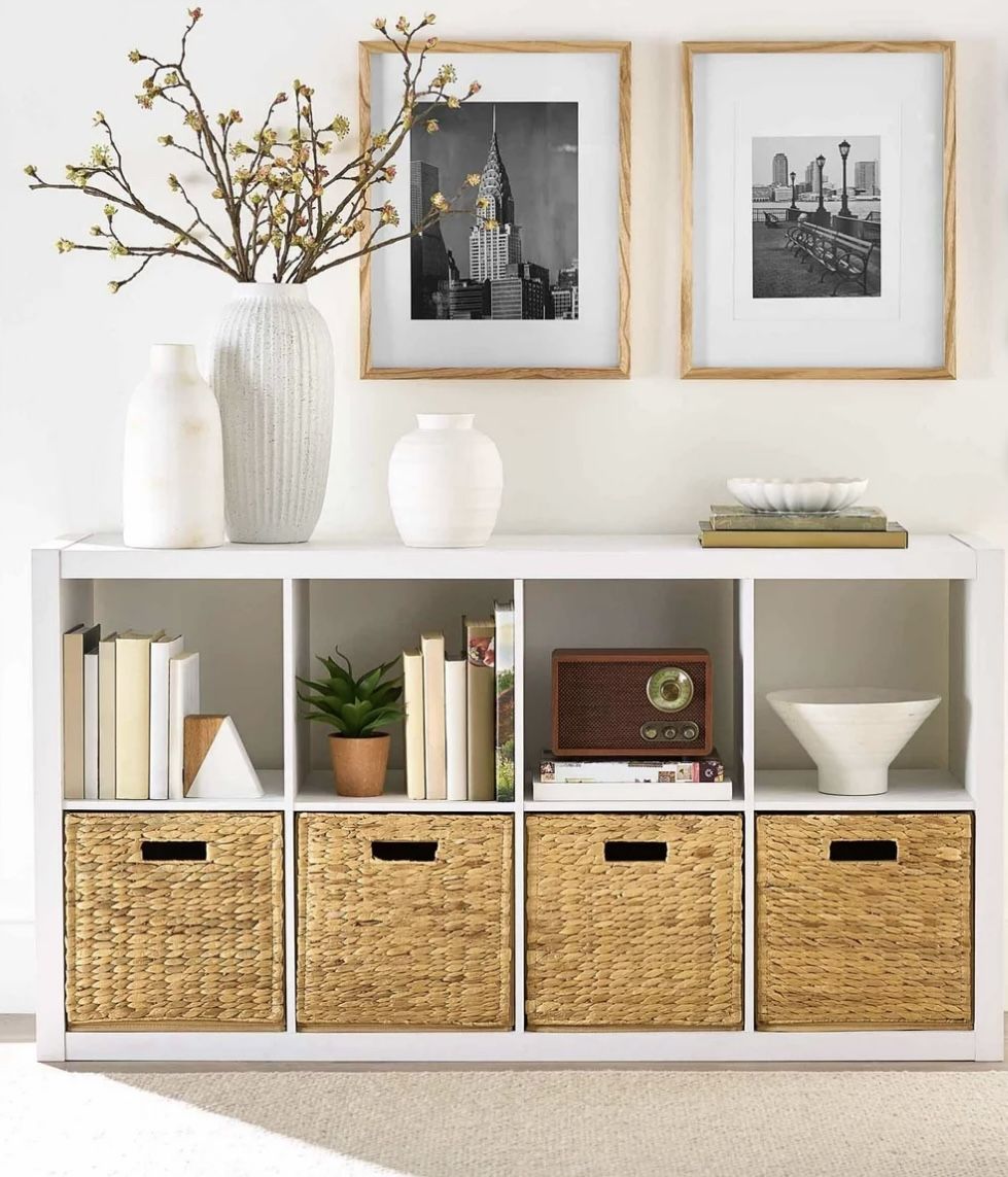 Organizer Storage 8-cube White Texture New