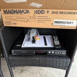 Magnavox HDD & DVD Recorder RMDR537H/F7 – w/ Remote & Box – Tested
