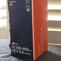 Sony GMaster  100mm - 400mm zoom lens