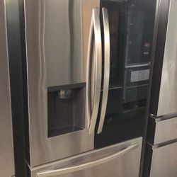 New Lg Instaview French Style Refrigerator In Stainless Steel 