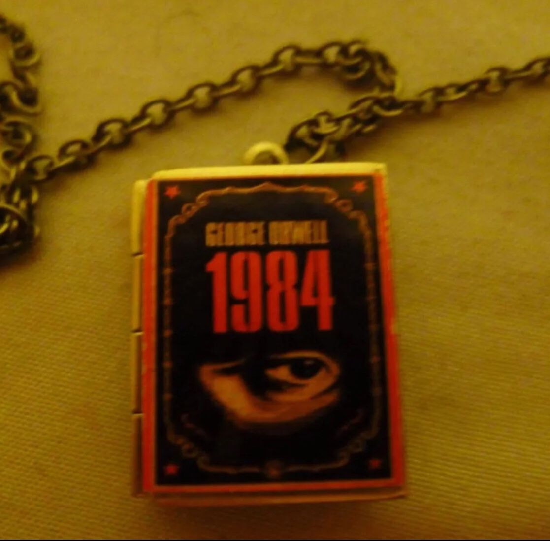 George Orwell 1984 Book Locket Necklace