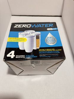 ZeroWater Official Replacement Filter - 5-Stage 0 TDS Water Filter Replacement IAPMO Certified to Reduce Lead, Chromium, and PFOA/PFOS 4-Pack