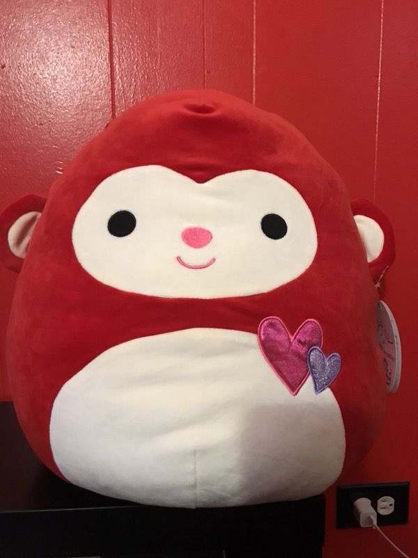 New with tags Jumbo Squishmallow Maxwell Red monkey