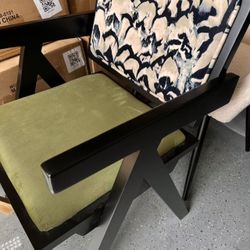 Green Solid Wood Dining Chair 2pcs