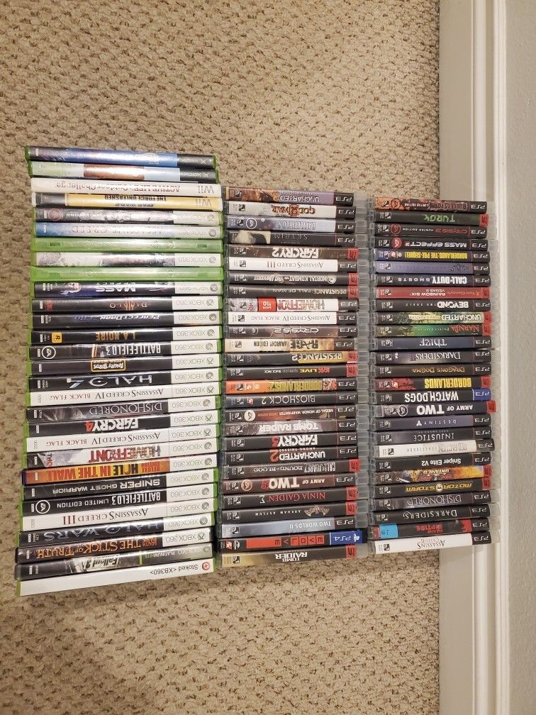 Video Game Lot Xbox 360 and PS3