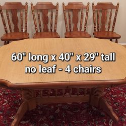 Diningroom set, table and 4 chairs, can deliver