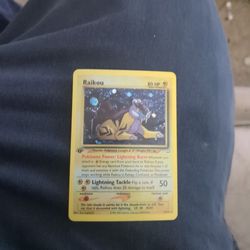 1st Edition Raikou Pokemon Card 13/64