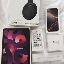 Empty Boxes iPhone, iPad, Apple Pencil, AirPods And Sony Headphones 
