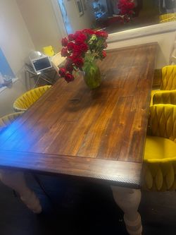 Farmhouse Wood Dining Table
