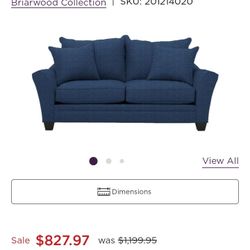 Blue Loveseat