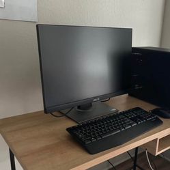 Desk And Monitor