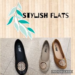 Stylish Flats with Rhinestone Embellished Buckle Decor NWT