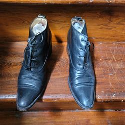 Vintage Gianni Bravo Women's Leather Ankle Boots/Shoes-Italy-37 1/2-U S Size 7