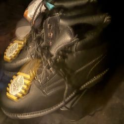 Brand New Nikes And Steak Toe All Black Boots