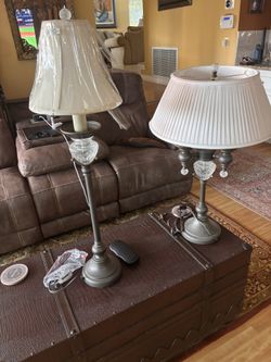 Two Solid Brass Lamps