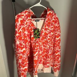 PINK BAPE hoodie Size (XL)