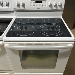 Stove Electric GLASSTOP white KENMORE 