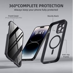 Apple iPhone Pro Max MagSafe Built-In Privacy Screen Protector Military-Grade