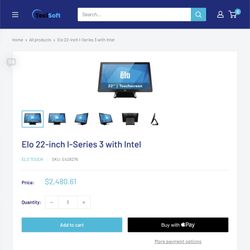 Elo Point Of Sale Touch Screen-22” Computer.