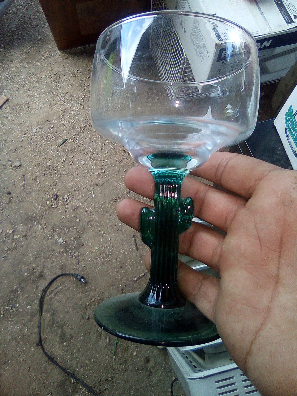 Cactus wine glass set with shot glass