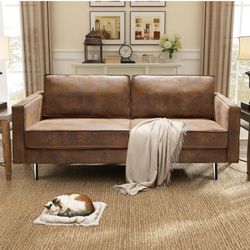 Couches for Living Room,76" Comfy Sofa Sofa for Living Room 3 Person Couch for Living Room,Office,and Apartment,Brown