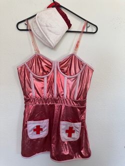 Seven 'til Midnight Pink Metallic Nurse Costume Size M