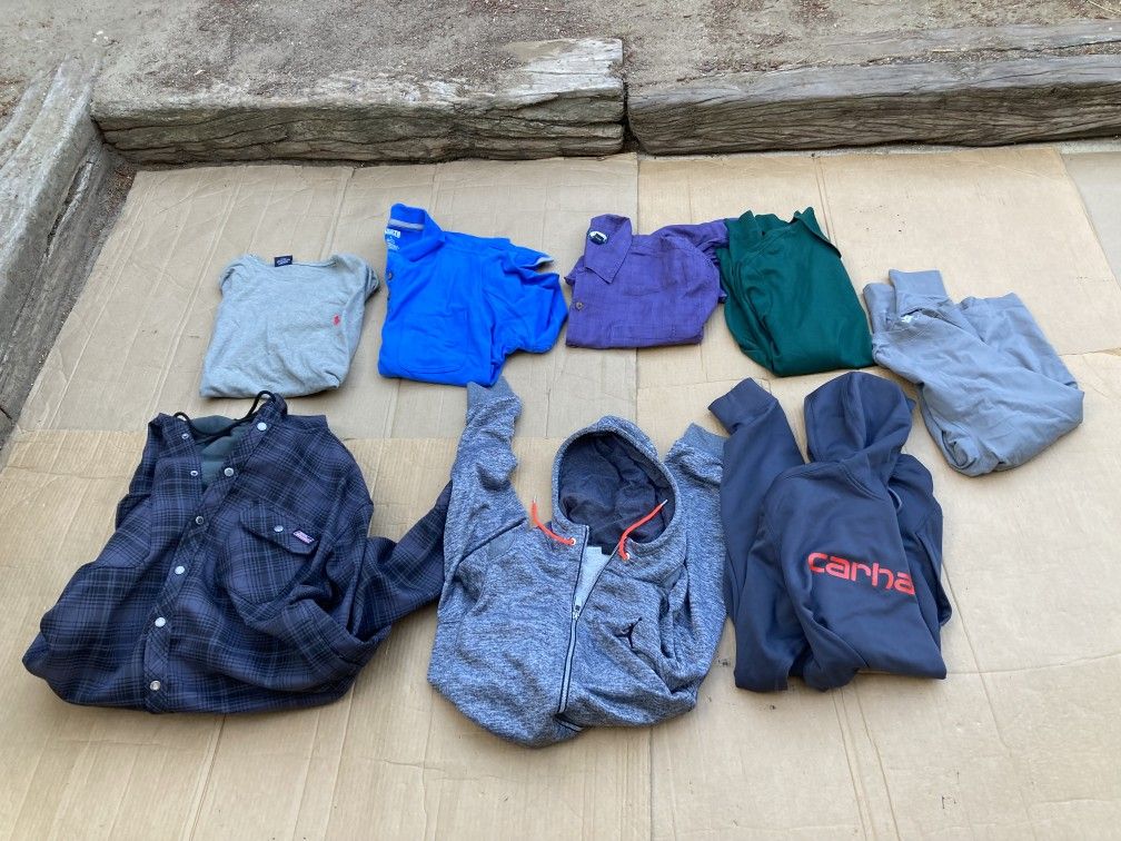 Mixture Of Men's Large Shirts & Jacket