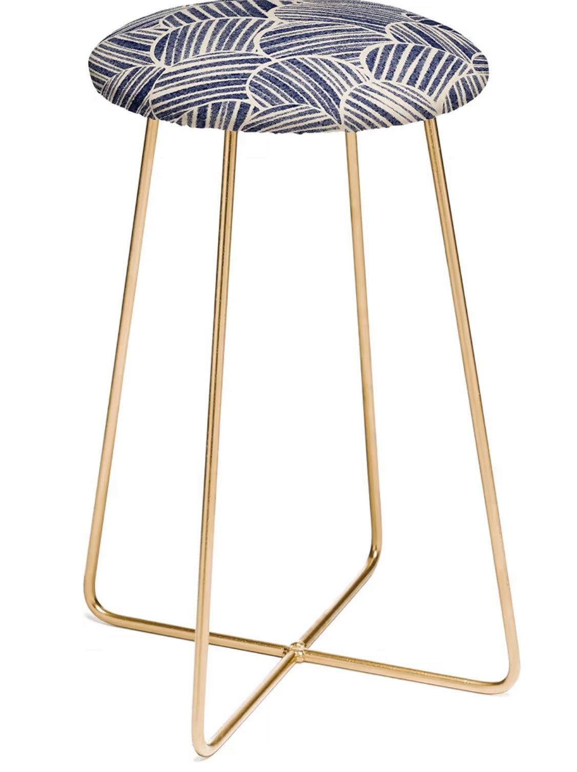 NEW Blue And White Counter Stool