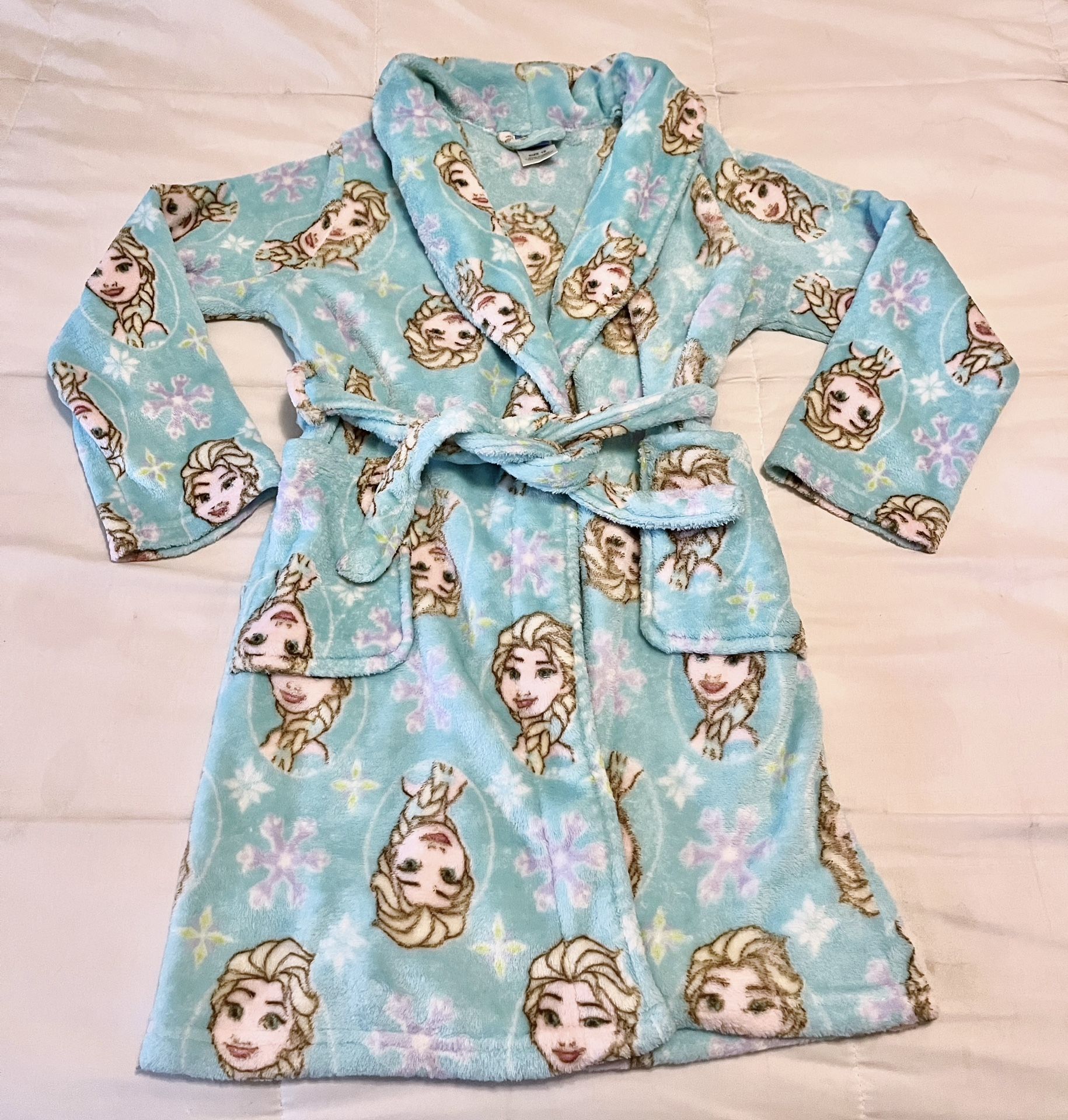 Disney girls Blue Frozen Elsa Robe Sleepwear 
