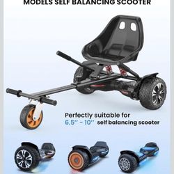 Gyroor Self Balancing Scooters Seat Attachment Go Kart Conversion for 6.5'' to 10'' - Black