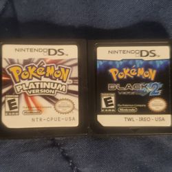 Pokemon Platinum And Pokemon Black Version 2 Nintendo DS Video Game Cartridge
