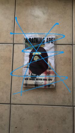 Size M White Burberry bape shirt