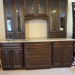 cabinet wall unit with granite top