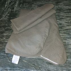 Olive Green Twin Bed Spread And Pillow Sham