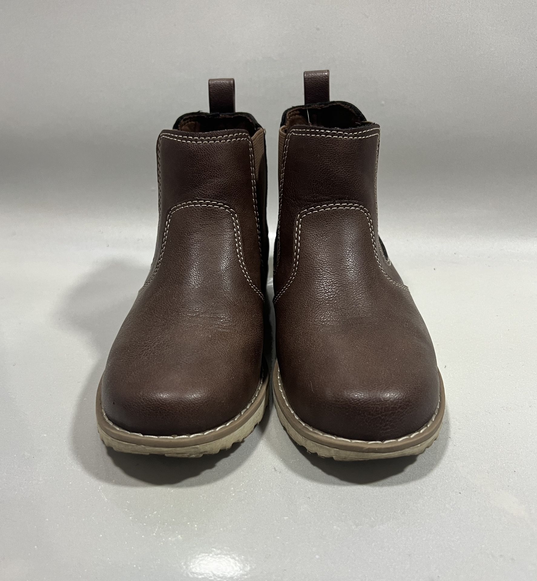 Old Navy kids faux leather Chelsea boots brown Size 13 