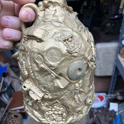 Rare Collectible, Folk, Art, Jug, Coins trinkets, oddities