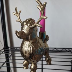 Weird Decor Poodle Deer Candlestick Holder