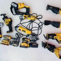 Selling a large lot of DeWalt power tools for parts or repair. These are ideal for tool techs, rebuilders, eBay resellers, or anyone who needs DeWalt 